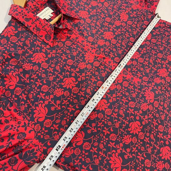 ~ Anthropologie XL Sachin & Babi Nightingale Mini Boho Dress Red Blue Floral - Picture 9 of 16